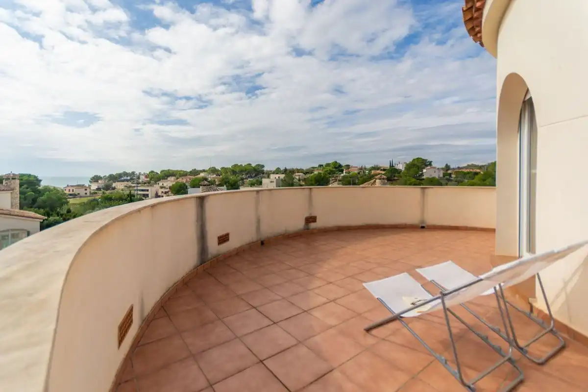Terrassa de Casa o xalet en venda en El Perelló amb Aire condicionat, Calefacció i Jardí privat
