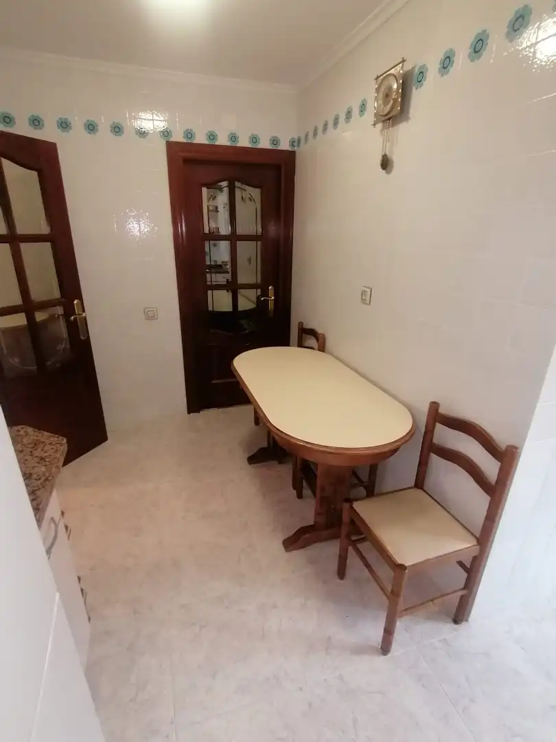 Dining room of Flat for rent in Gijón   with Heating, Parquet flooring and Furnished