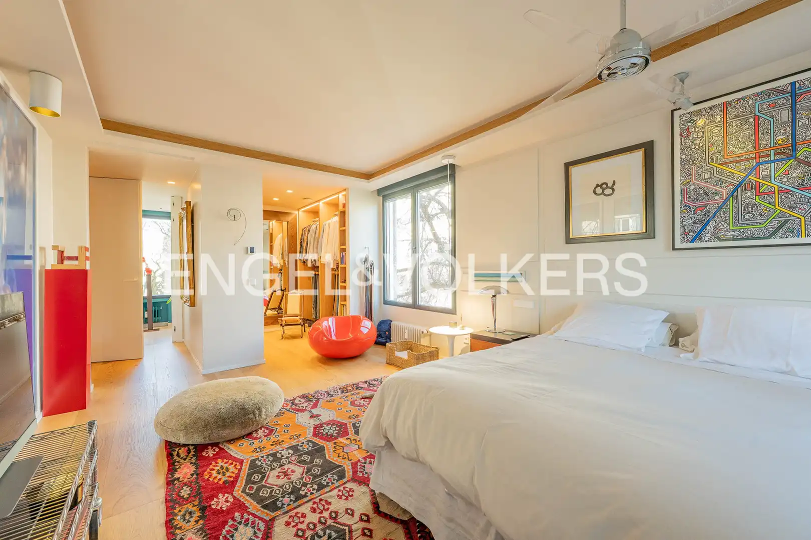 Schlafzimmer von Wohnung zum Verkauf in Madrid mit Klimaanlage, Heizung und Privatgarten