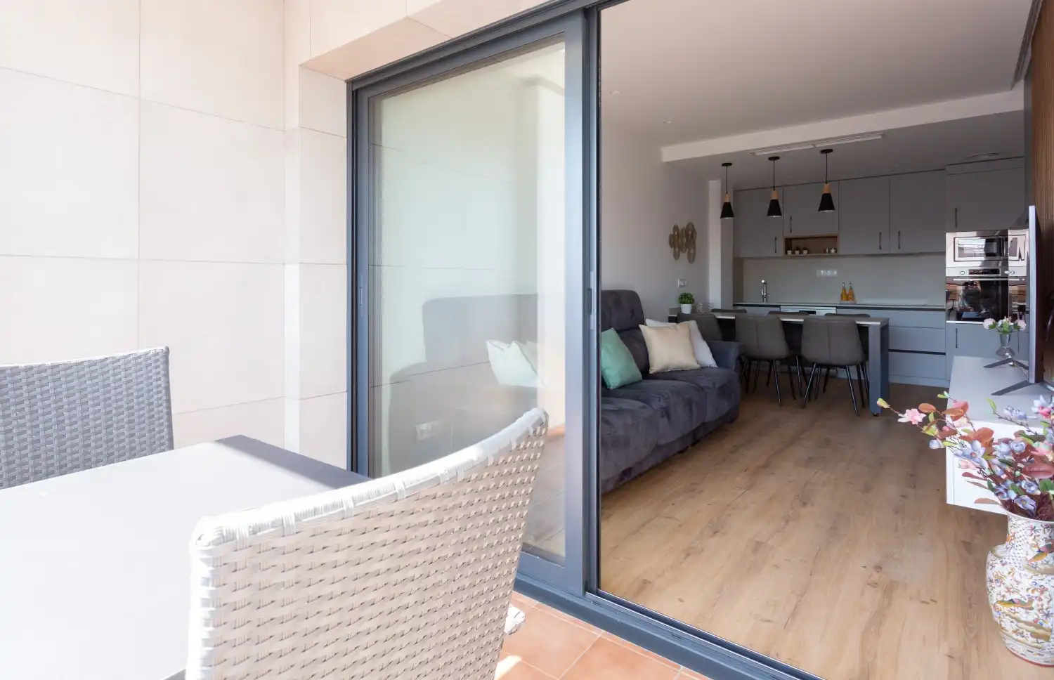 Terrassa de Apartament de lloguer en Castelldefels amb Aire condicionat, Calefacció i Moblat