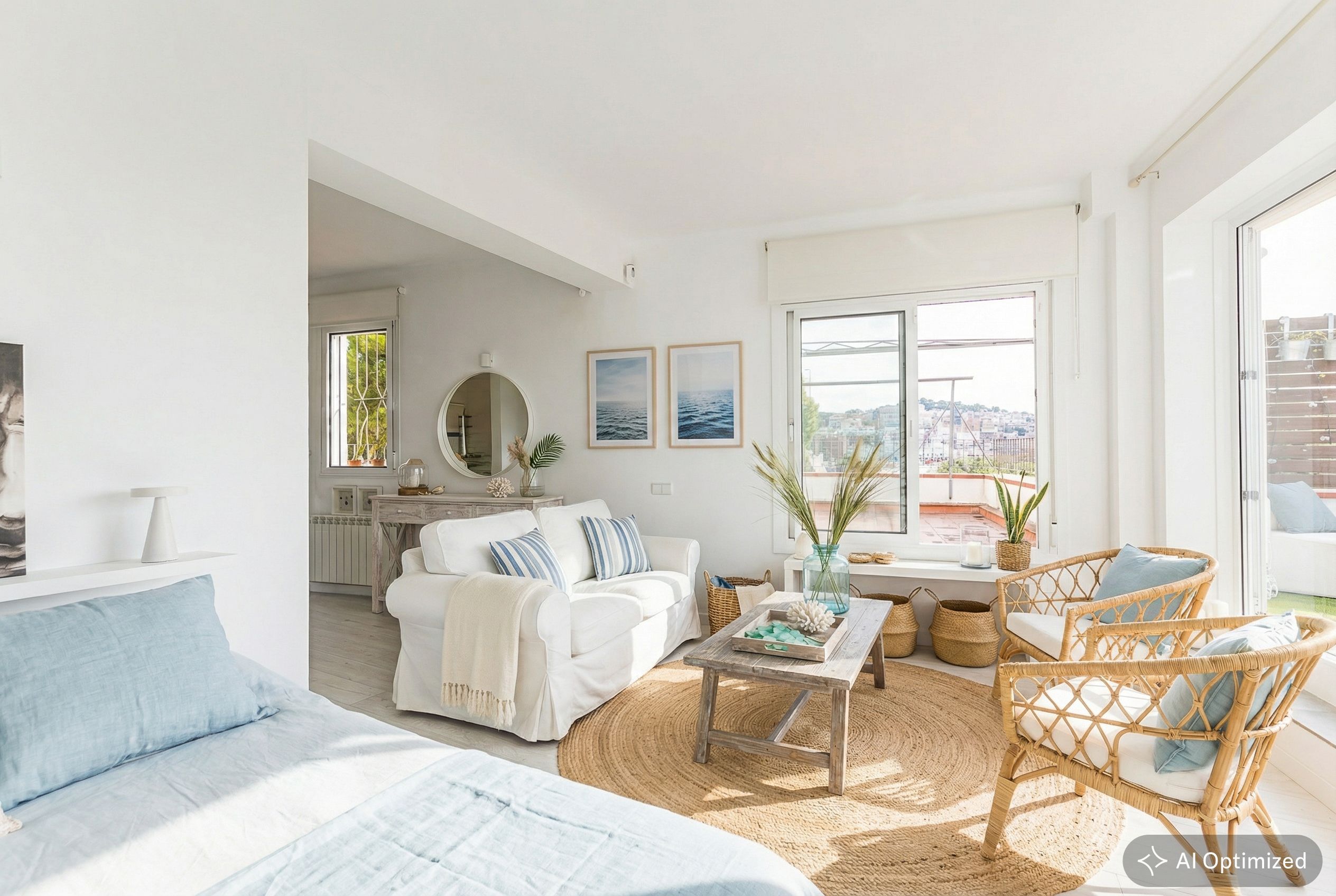 Sala de estar de Ático en venta en  Barcelona Capital con Aire acondicionado, Calefacción y Jardín privado