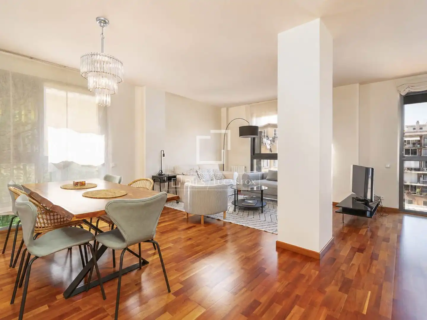 Sala de estar de Piso en venta en Barcelona con Aire acondicionado, Calefacción y Parquet