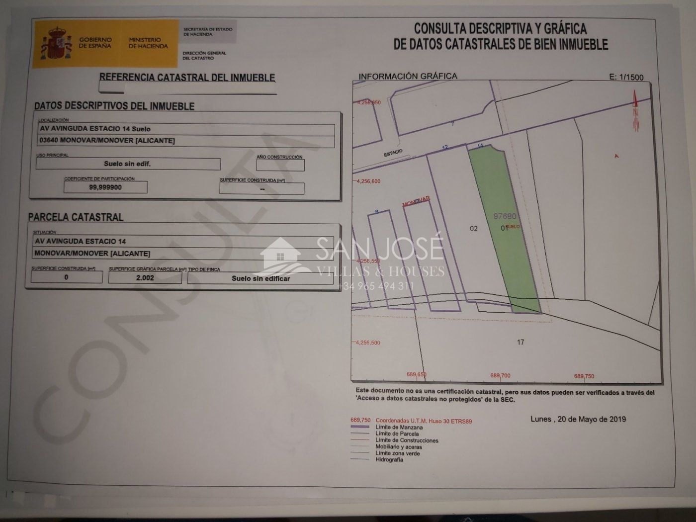 Industrial land for sale in Monóvar  / Monòver