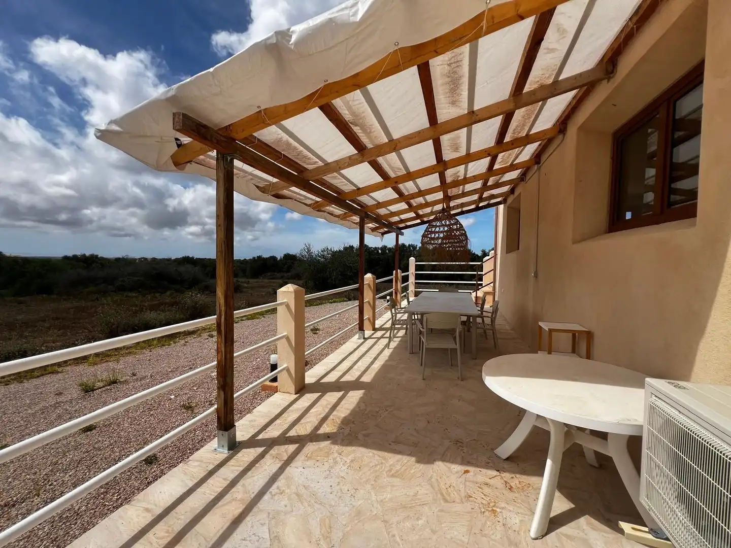 Terraza de Finca rústica de alquiler en Santanyí con Aire acondicionado, Calefacción y Terraza