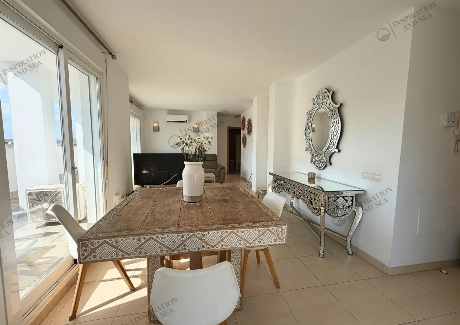 Dining room of Flat for sale in Eivissa  with Air Conditioner, Terrace and Furnished