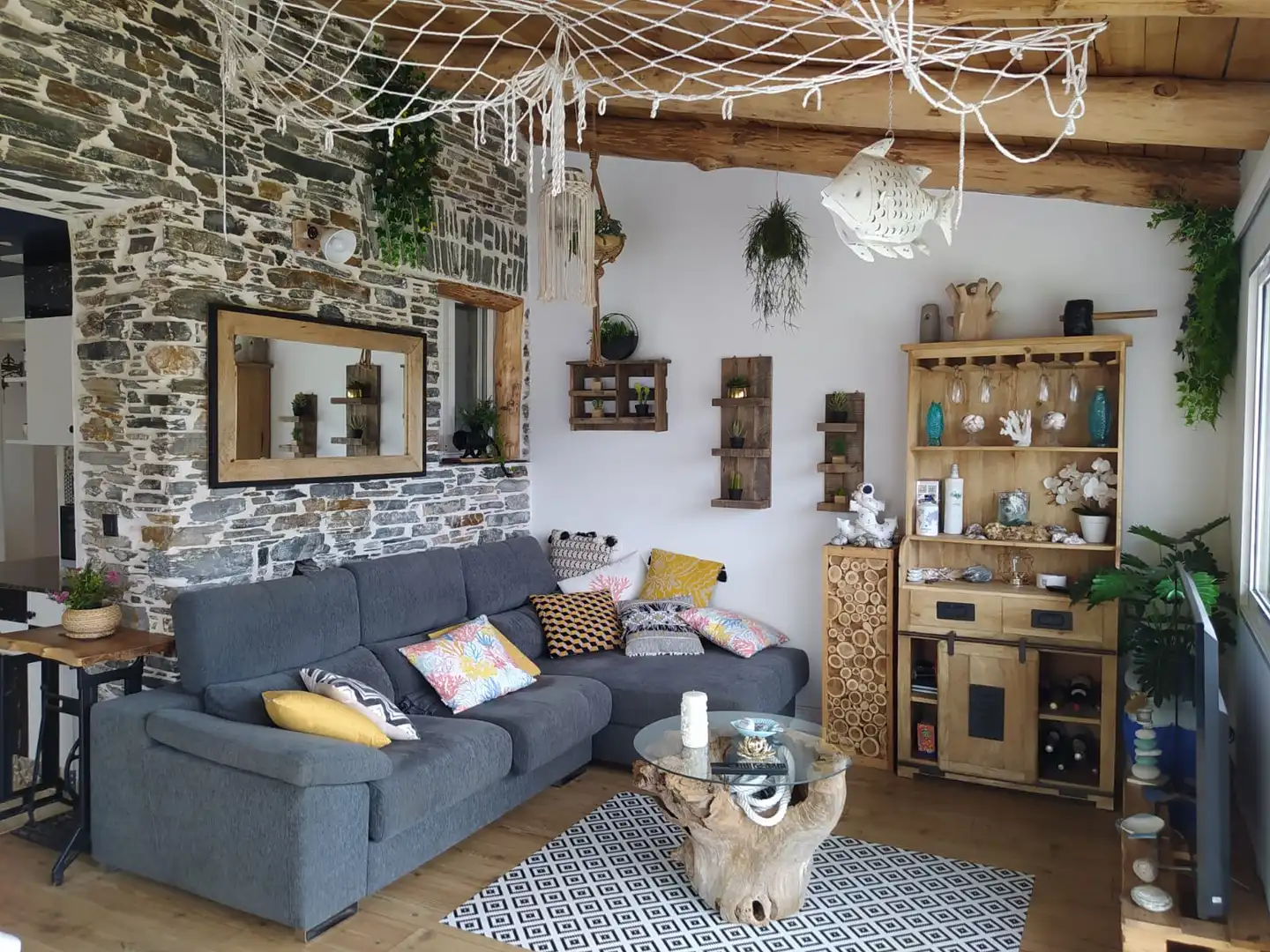 Sala de estar de Casa adosada en venta en Foz con Calefacción, Jardín privado y Terraza