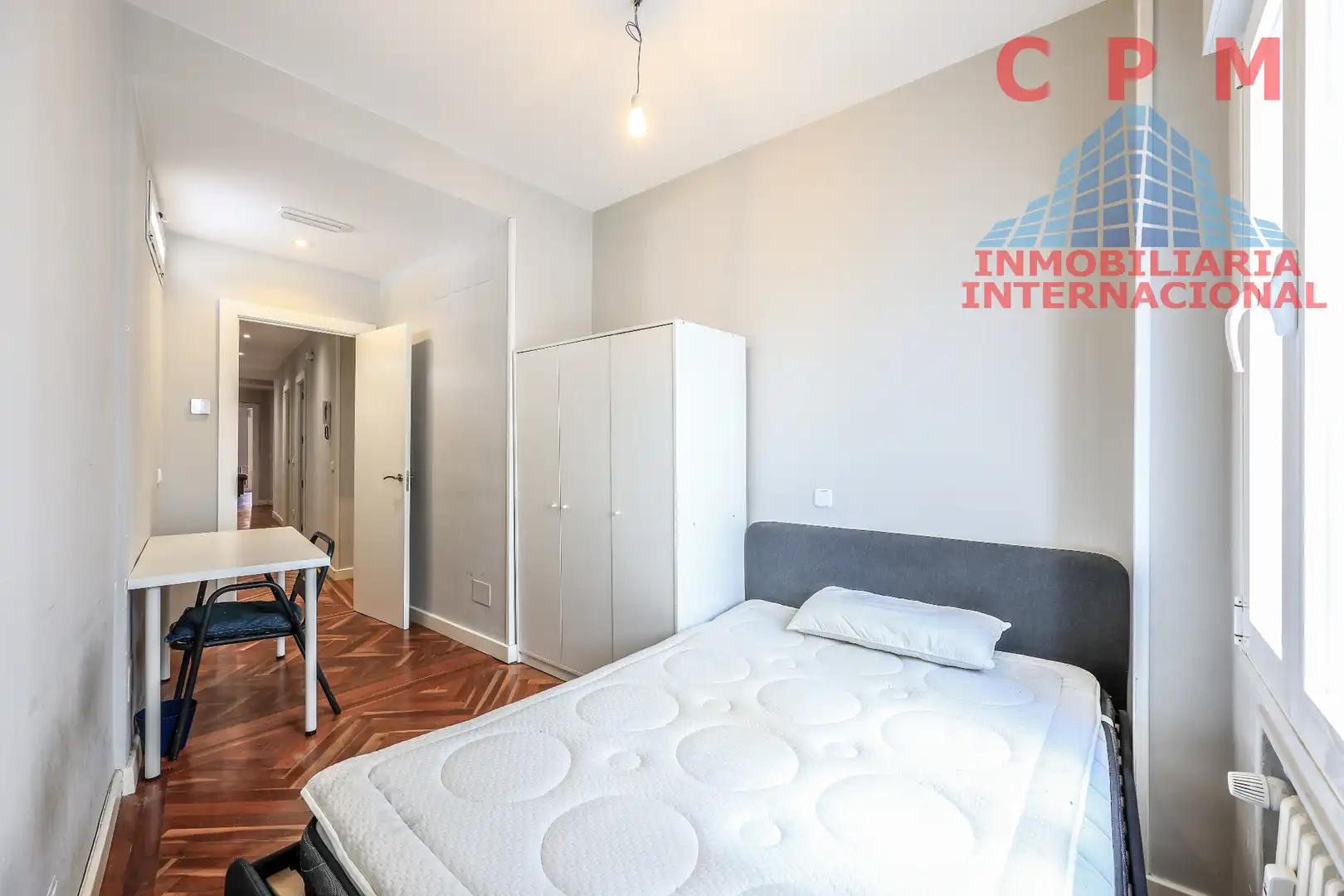 Schlafzimmer von Wohnung zur Miete in Madrid mit Klimaanlage, Heizung und Parkett