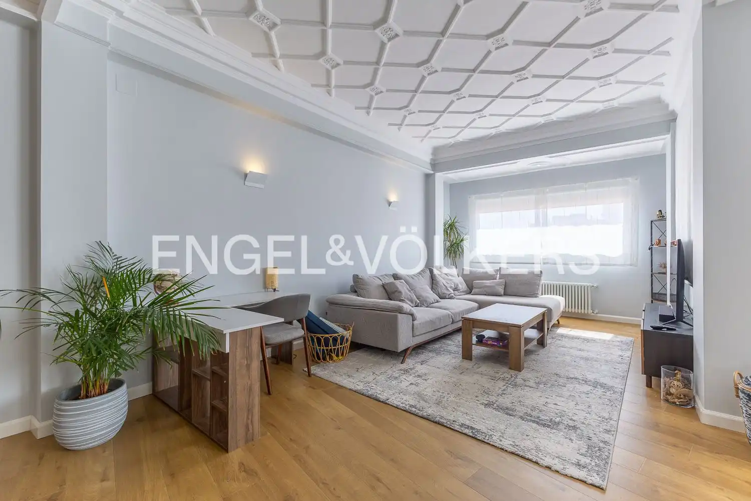 Wohnzimmer von Wohnung zur Miete in Valencia mit Klimaanlage, Heizung und Parkett