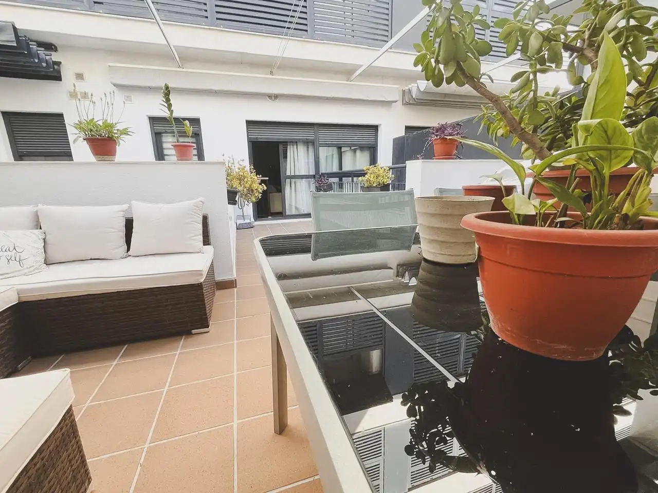 Terraza de Dúplex de alquiler en Cádiz con Terraza y Amueblado