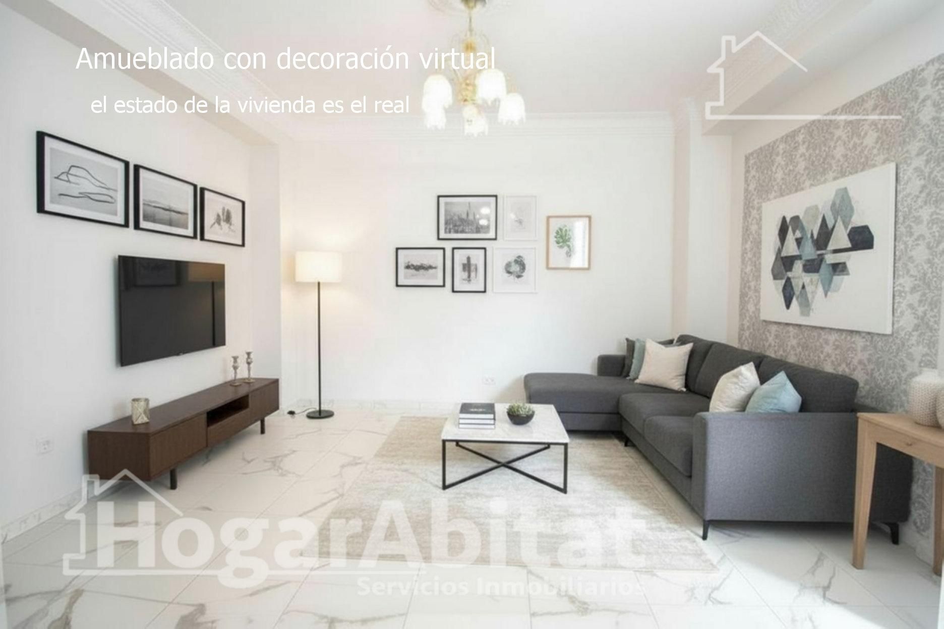 Sala de estar de Piso en venta en Oliva