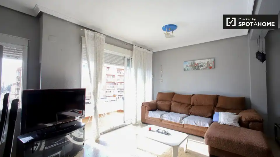 Sala de estar de Piso de alquiler en Valencia con Aire acondicionado, Calefacción y Amueblado