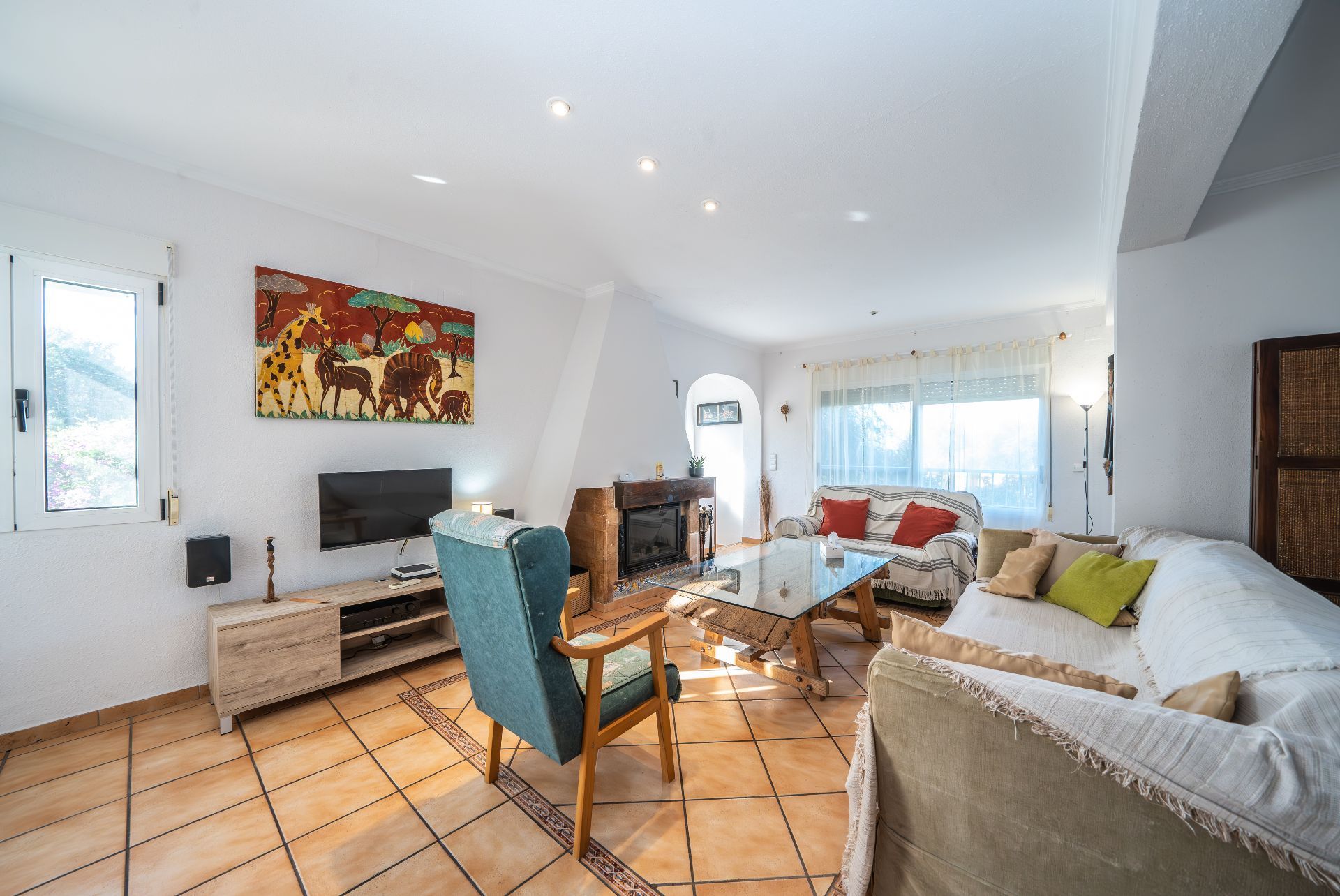 Sala d'estar de Casa o xalet de lloguer en Dénia amb Aire condicionat, Calefacció i Jardí privat