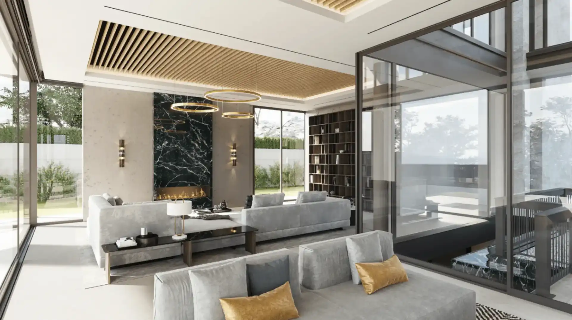 Sala de estar de Casa o chalet en venta en Marbella con Jardín privado, Terraza y Piscina