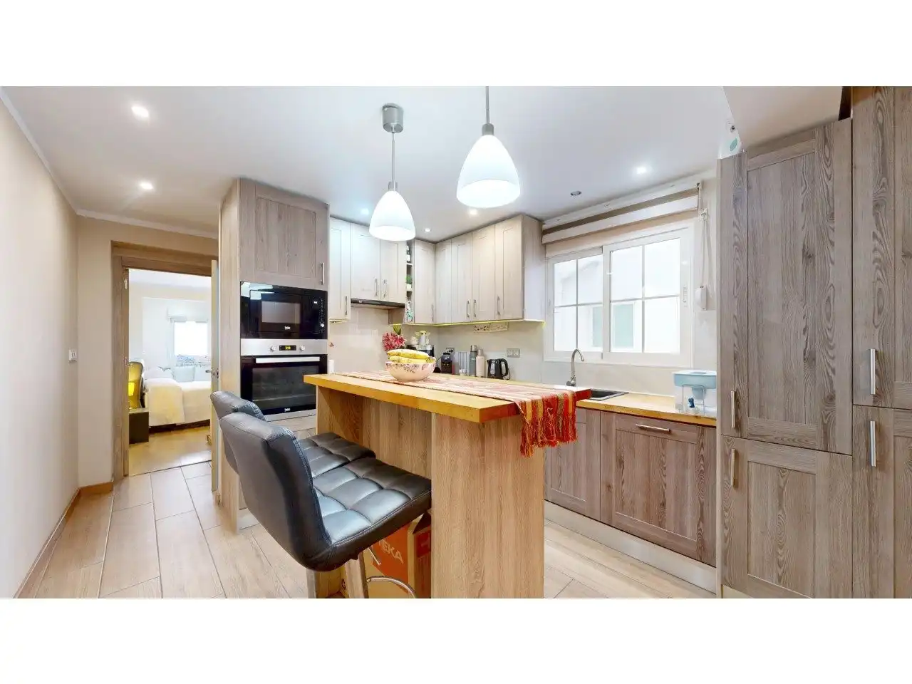Kitchen of Flat for sale in Torrent  with Air Conditioner, Private garden and Balcony