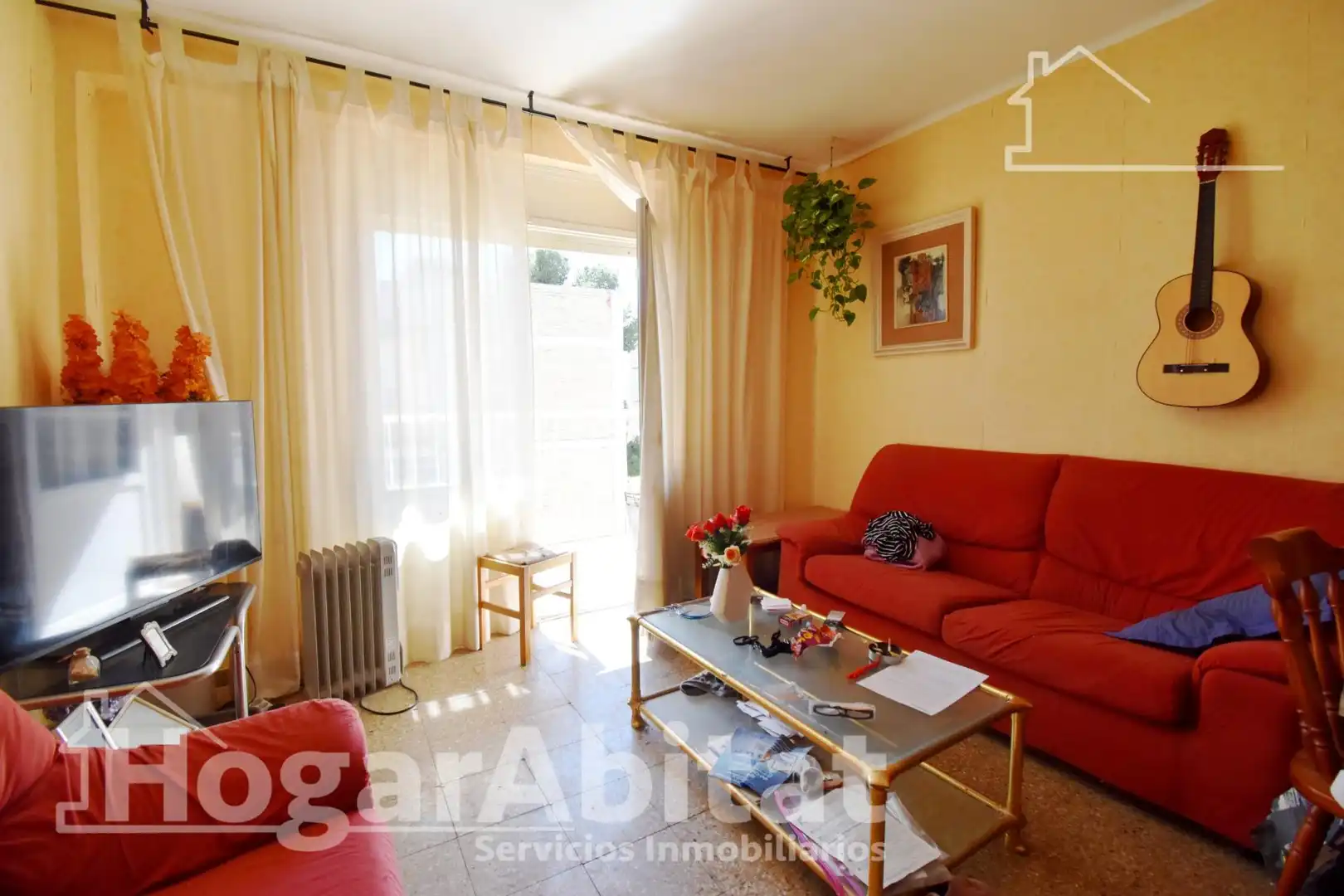 Sala de estar de Piso en venta en Gandia con Terraza, Amueblado y Balcón