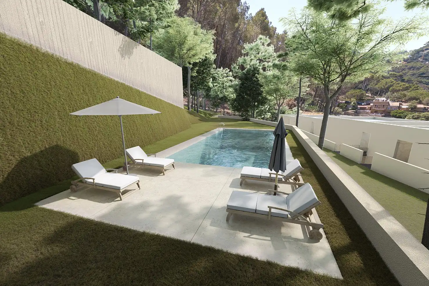 Piscina de Apartament en venda en Begur amb Aire condicionat, Jardí privat i Terrassa