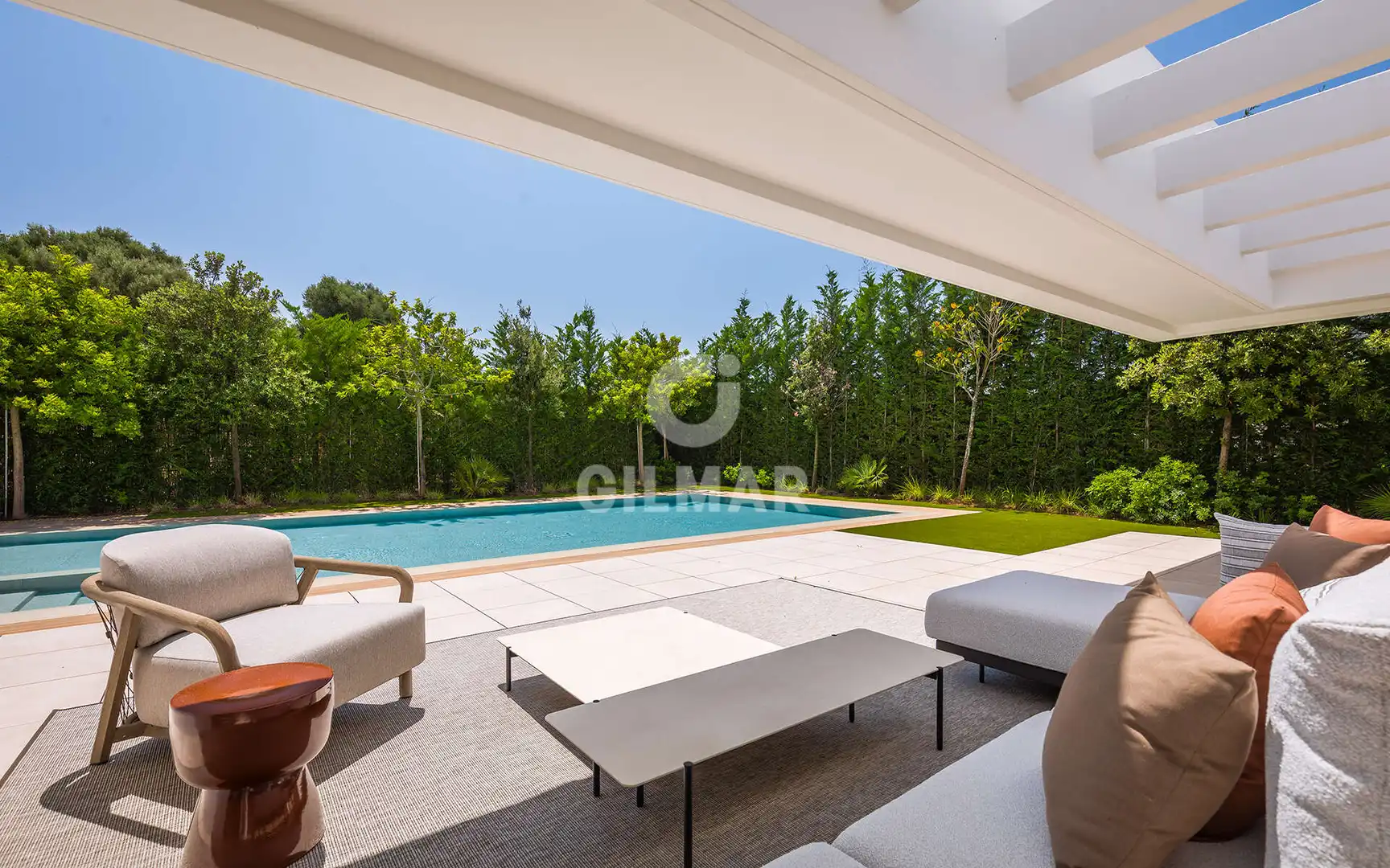 Terraza de Casa o chalet en venta en Estepona con Calefacción, Jardín privado y Piscina