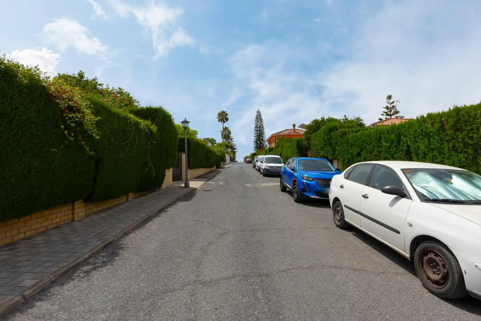 Vista exterior de Casa o xalet en venda en Sanlúcar la Mayor amb Jardí privat, Traster i Piscina