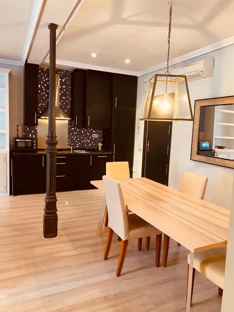 Kitchen of Flat for rent in Madrid  with Air Conditioner, Heating and Parquet flooring