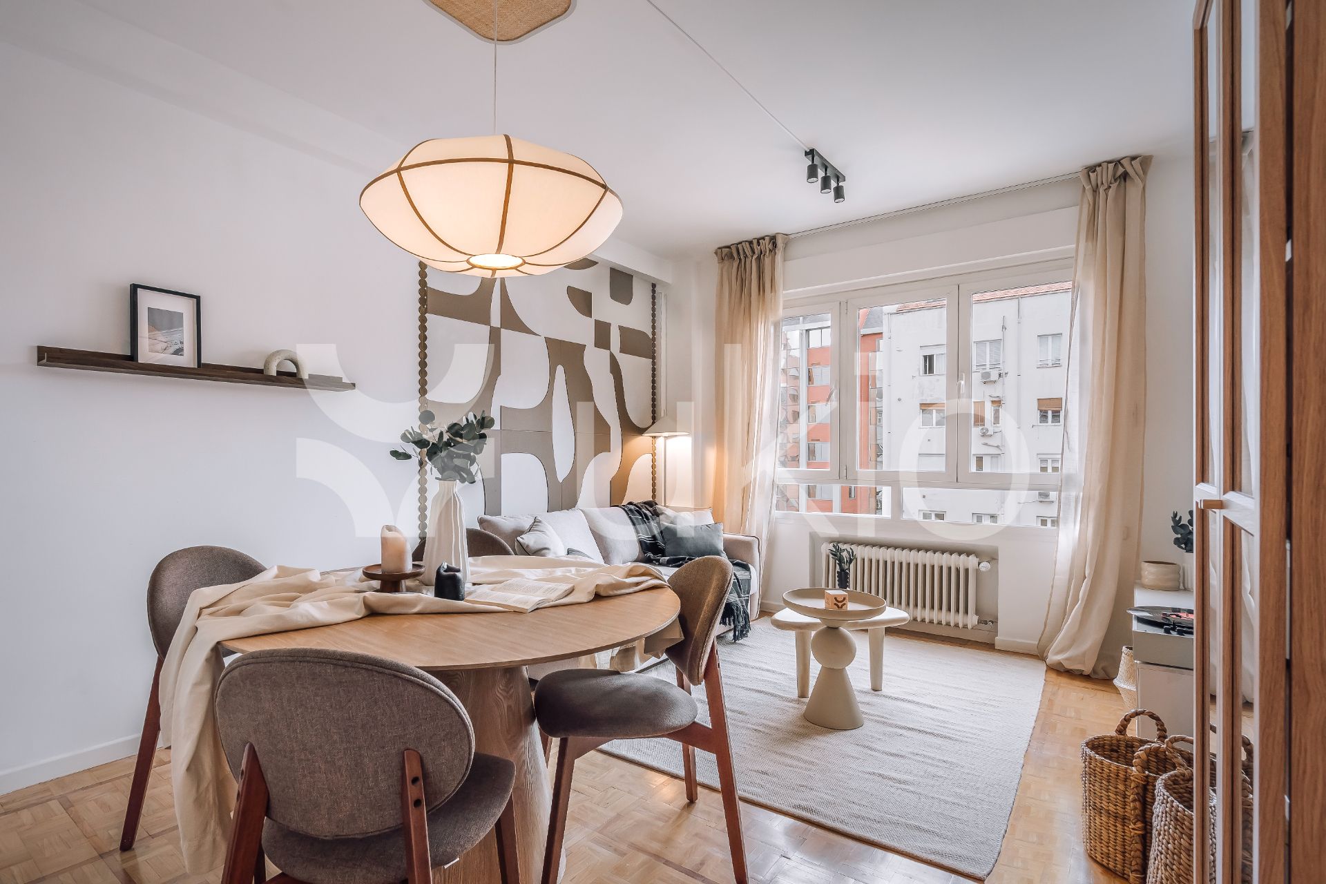 Living room of Apartment to rent in  Madrid Capital  with Air Conditioner, Heating and Furnished