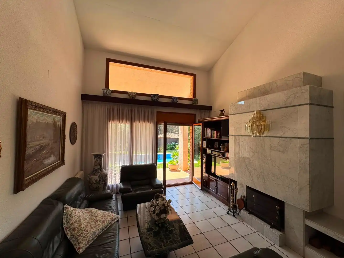 Sala de estar de Casa o chalet en venta en Santa Maria de Palautordera con Aire acondicionado, Calefacción y Jardín privado