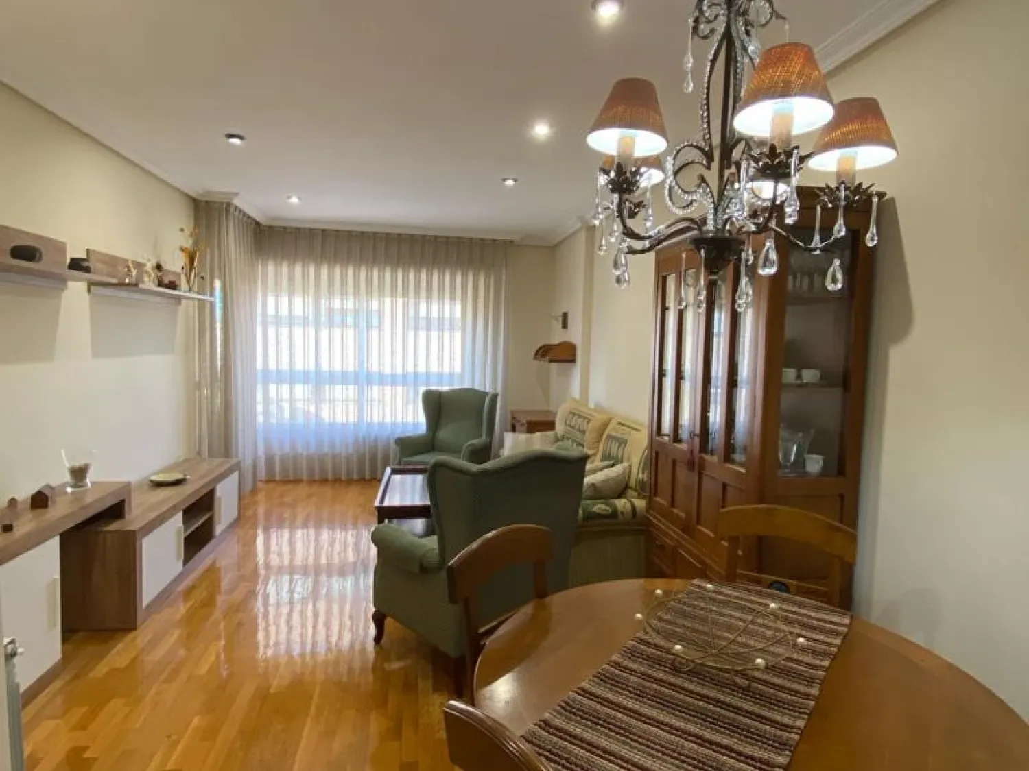 Sala d'estar de Pis de lloguer en  Murcia Capital amb Aire condicionat, Calefacció i Moblat