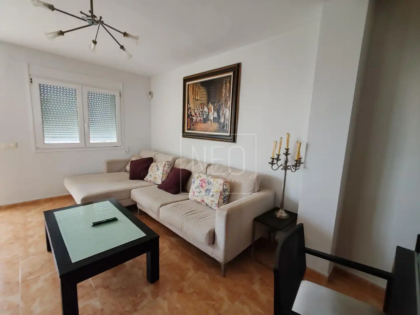 Sala de estar de Ático en venta en Tavernes de la Valldigna con Aire acondicionado, Terraza y Piscina comunitaria