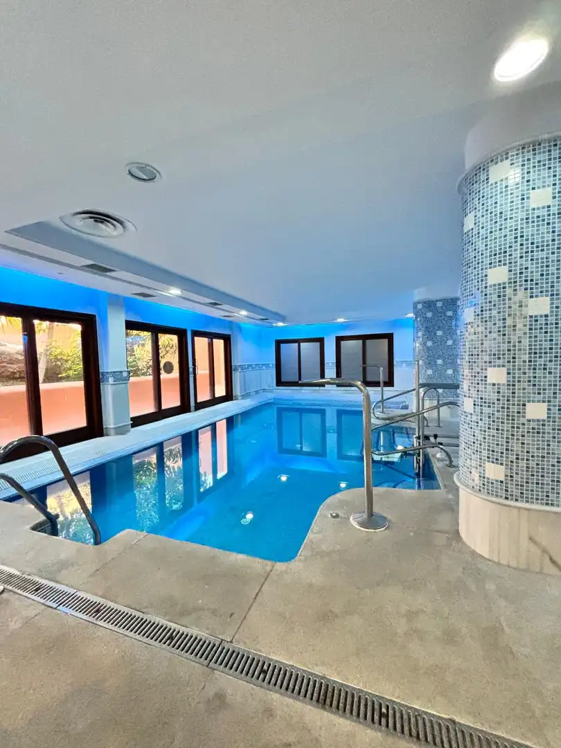Swimming pool of Apartments for sale in Estepona  with Air Conditioner, Private garden and Terrace