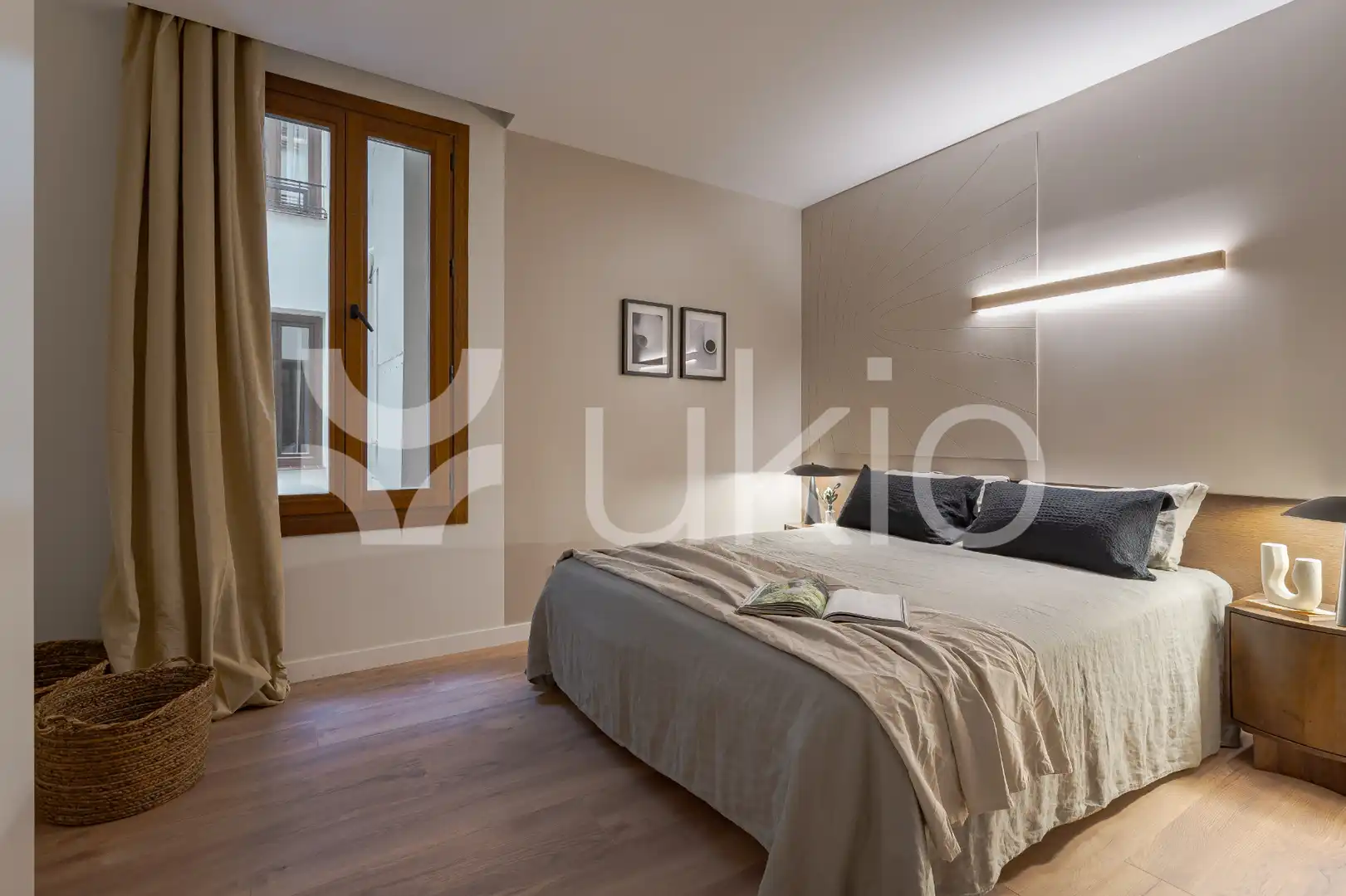Schlafzimmer von Wohnungen zur Miete in Madrid mit Klimaanlage, Heizung und Möbliert