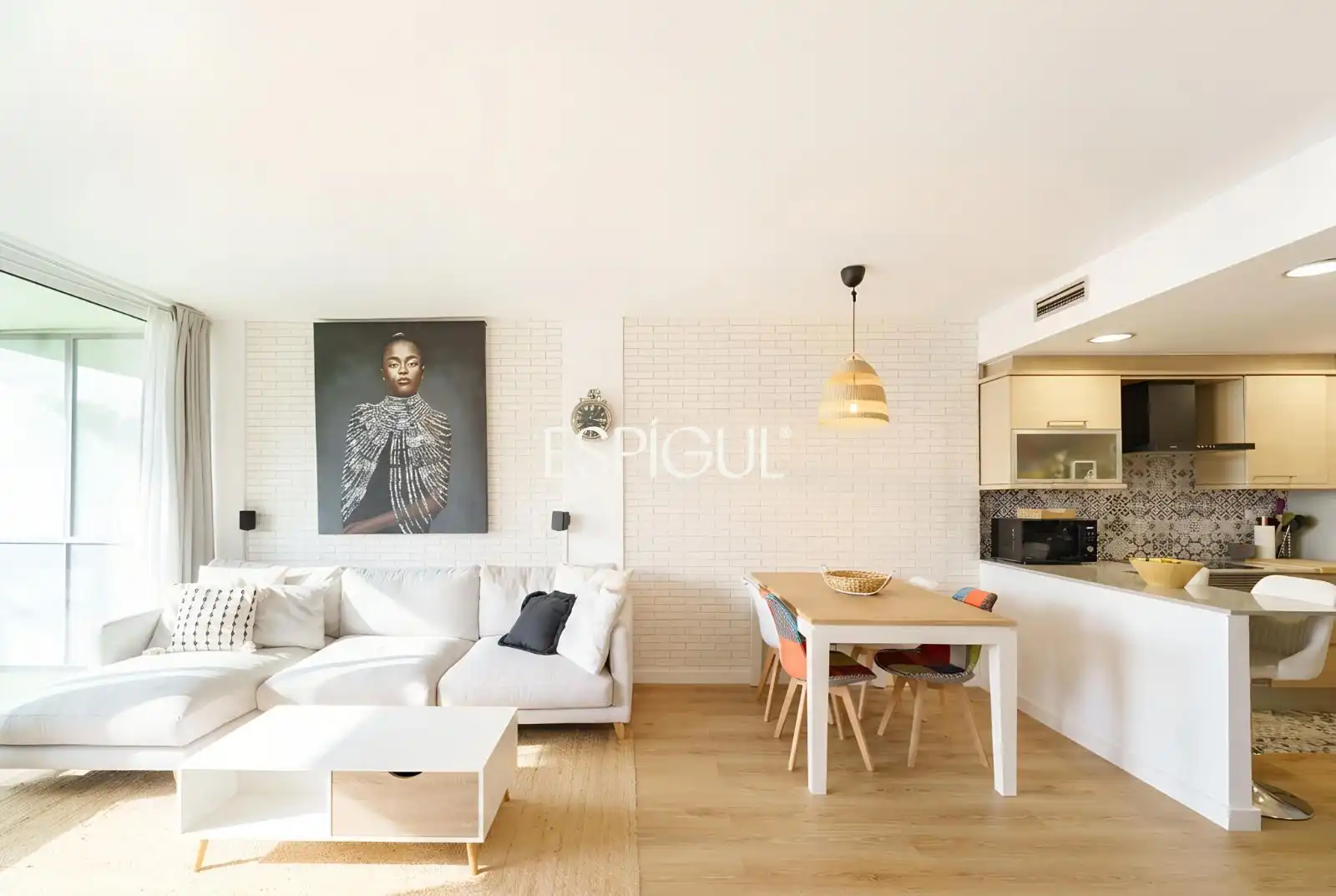 Sala de estar de Piso en venta en Montgat con Aire acondicionado, Calefacción y Terraza