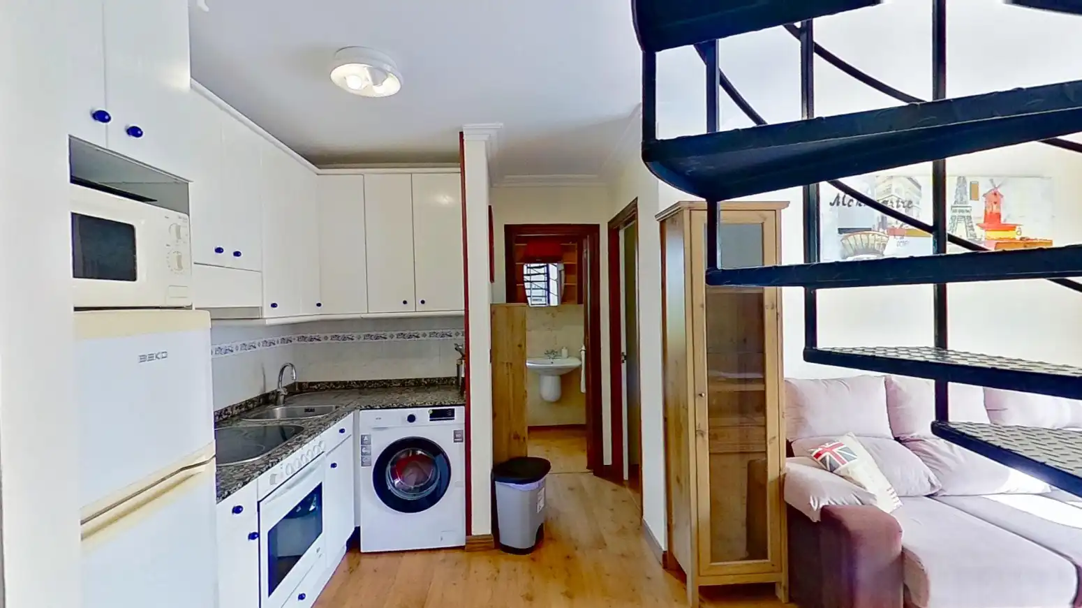 Kitchen of Flat for sale in Miengo  with Heating, Private garden and Parquet flooring