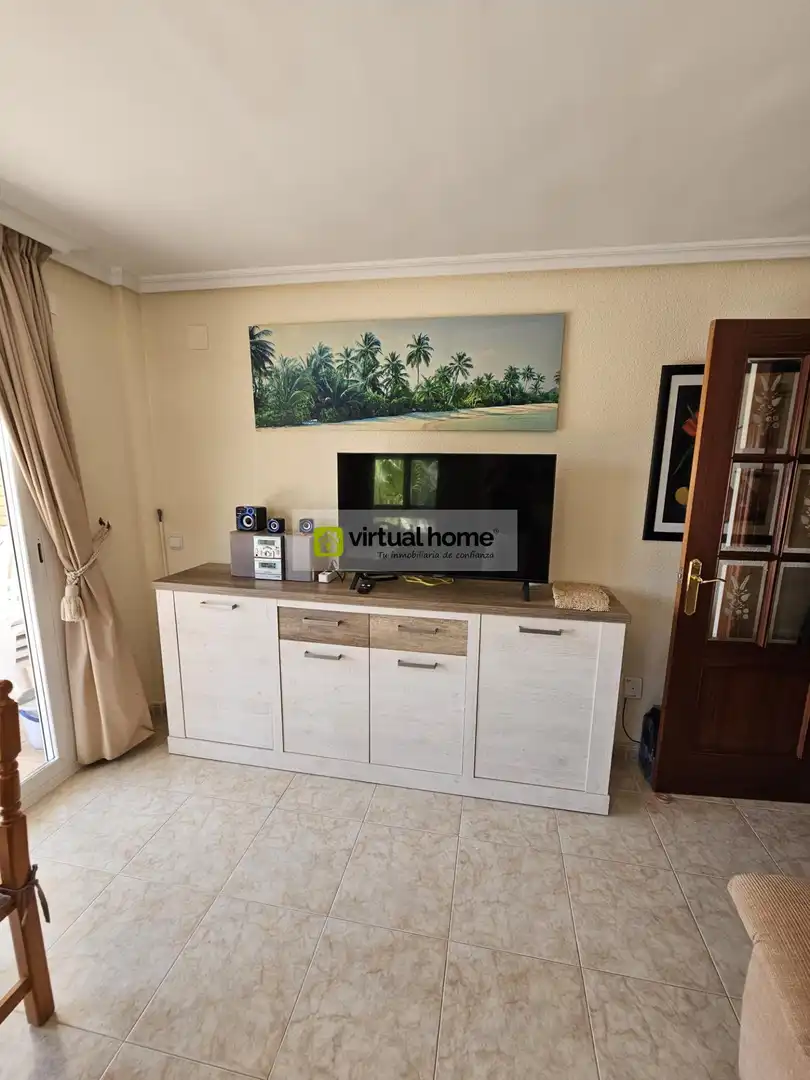 Living room of Flat for sale in Benidorm  with Air Conditioner, Terrace and Furnished