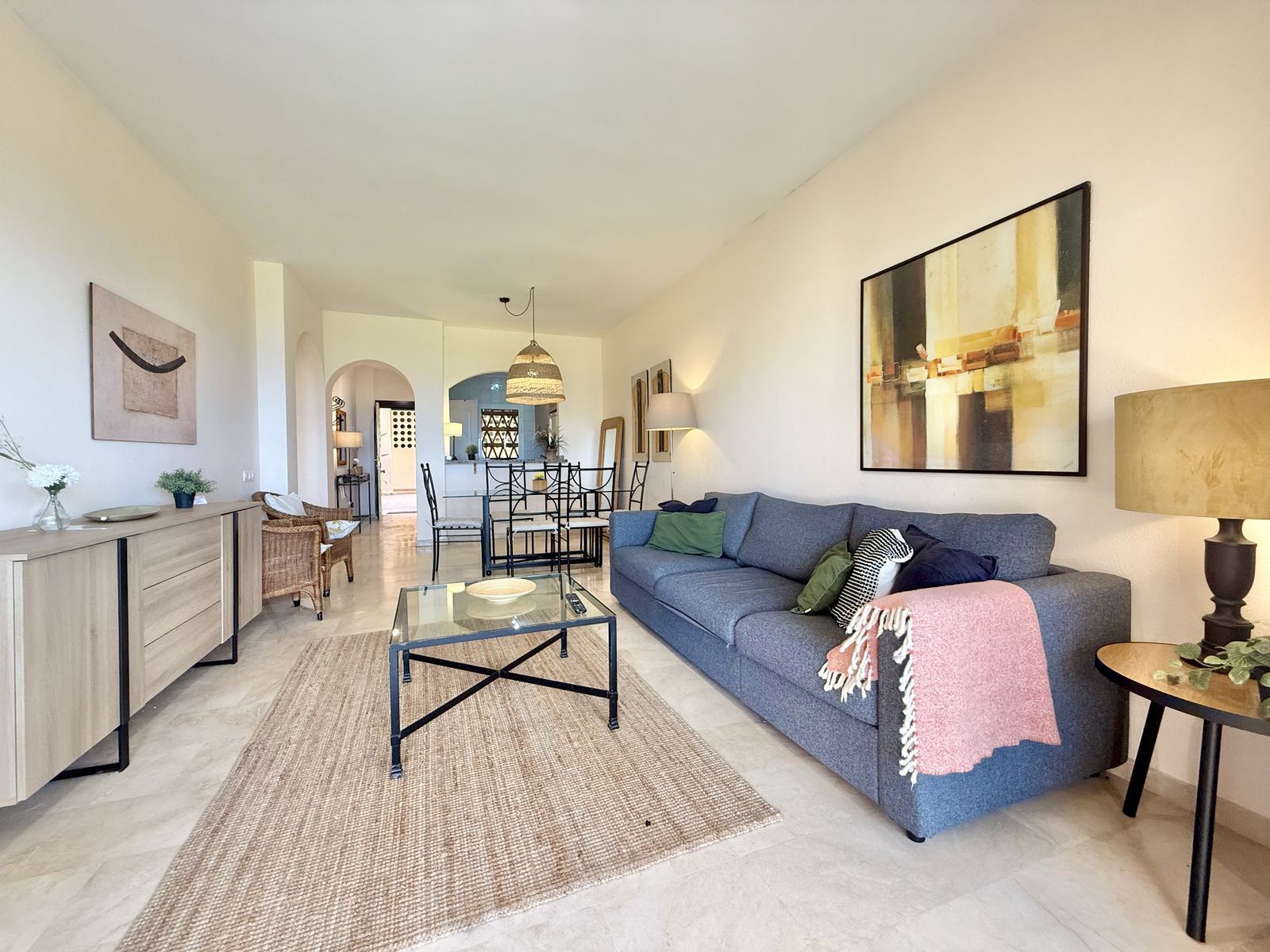 Sala d'estar de Apartament en venda en Mijas amb Aire condicionat i Terrassa