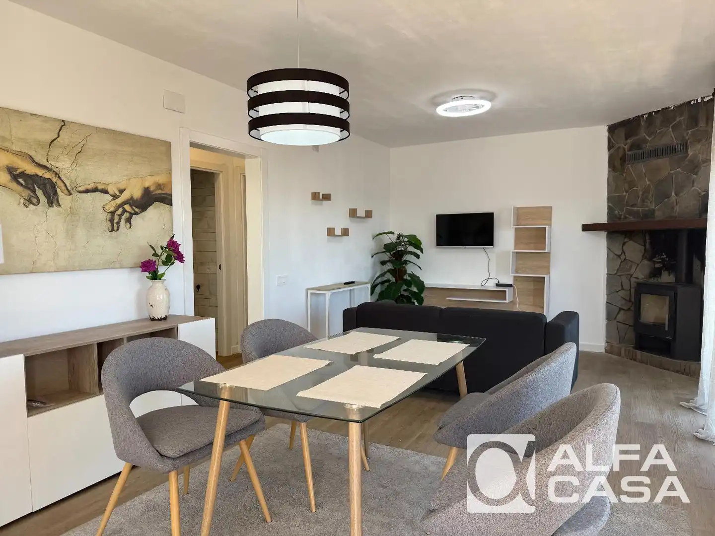Sala de estar de Casa o chalet en venta en Vidreres con Terraza, Amueblado y Horno