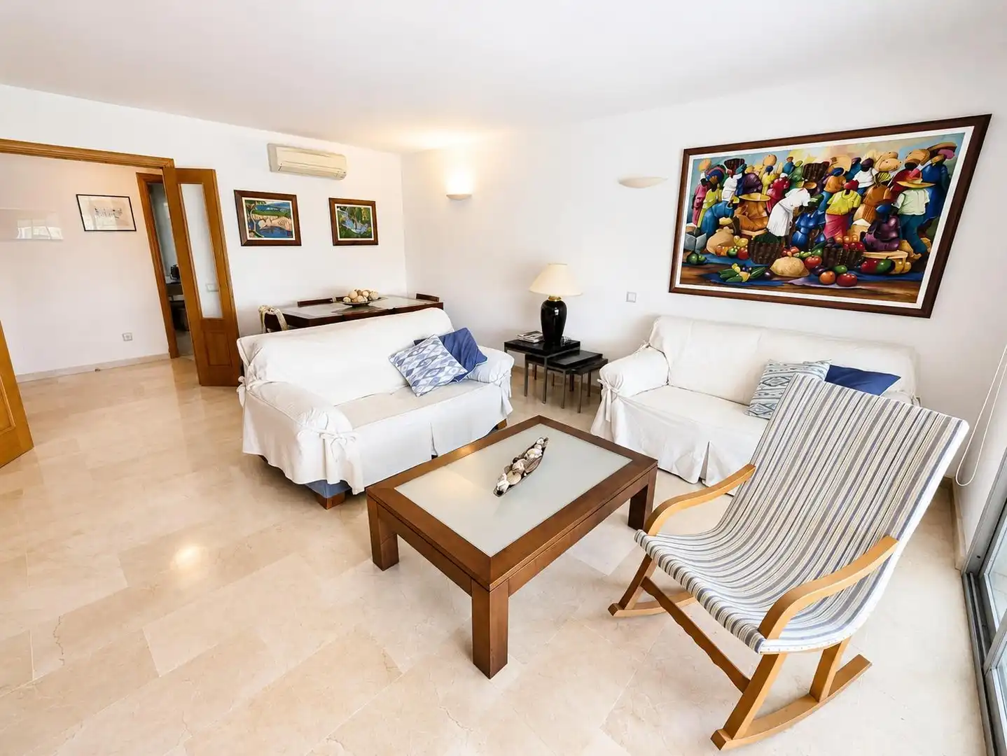Sala de estar de Piso de alquiler en Calvià con Aire acondicionado, Calefacción y Terraza
