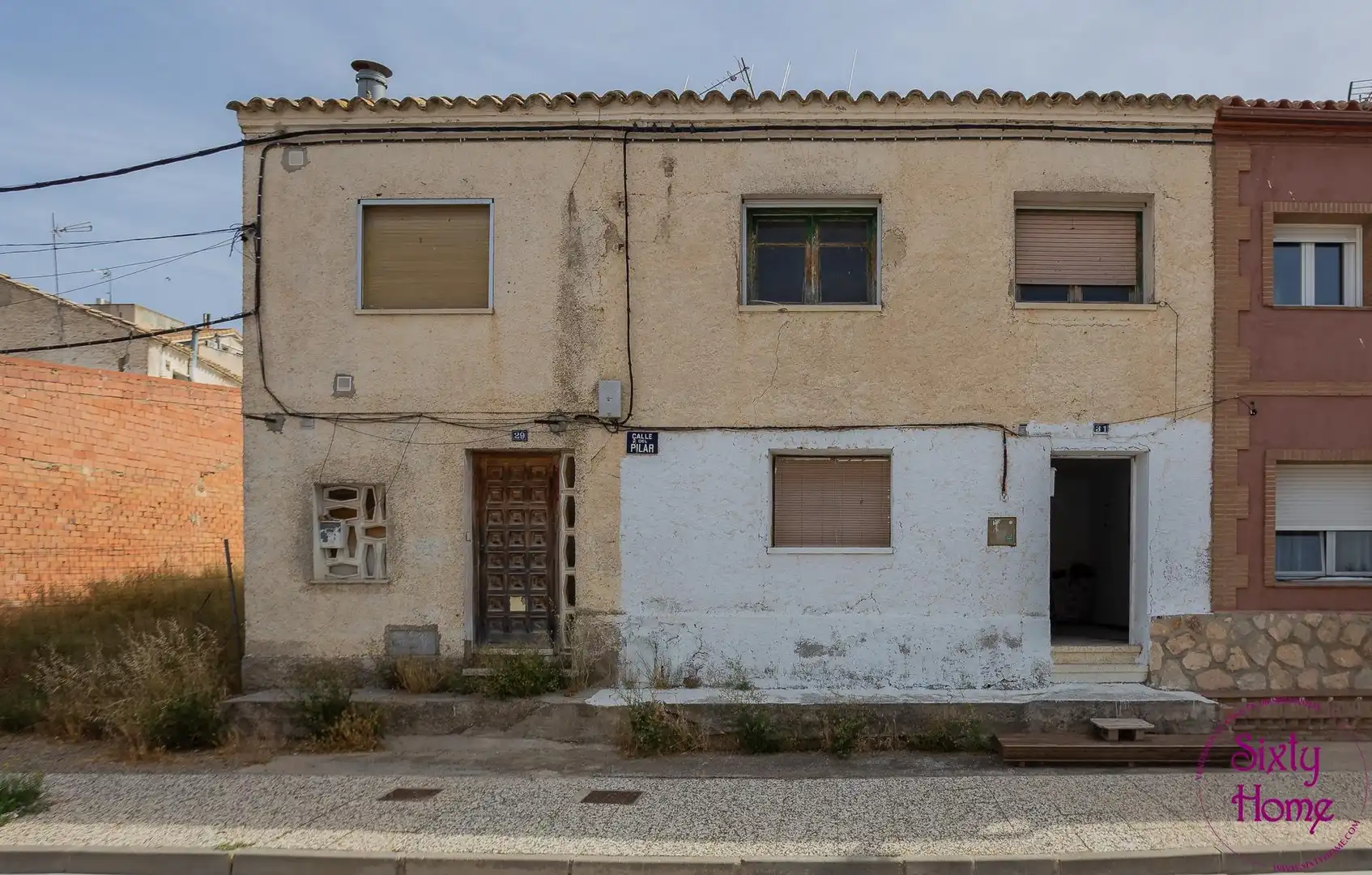 Vista exterior de Casa o xalet en venda en San Mateo de Gállego amb Jardí privat, Terrassa i Traster