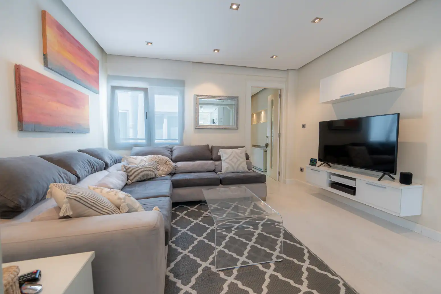 Sala de estar de Piso en venta en Gijón  con Calefacción y Amueblado