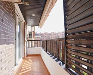 Balcony of Flat to rent in  Madrid Capital  with Air Conditioner, Heating and Private garden