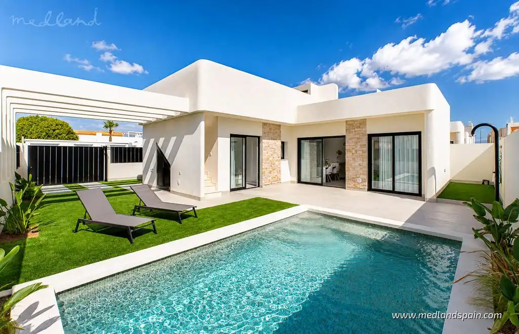 Swimming pool of Houses for sale in Torre-Pacheco  with Private garden, Terrace and Swimming Pool