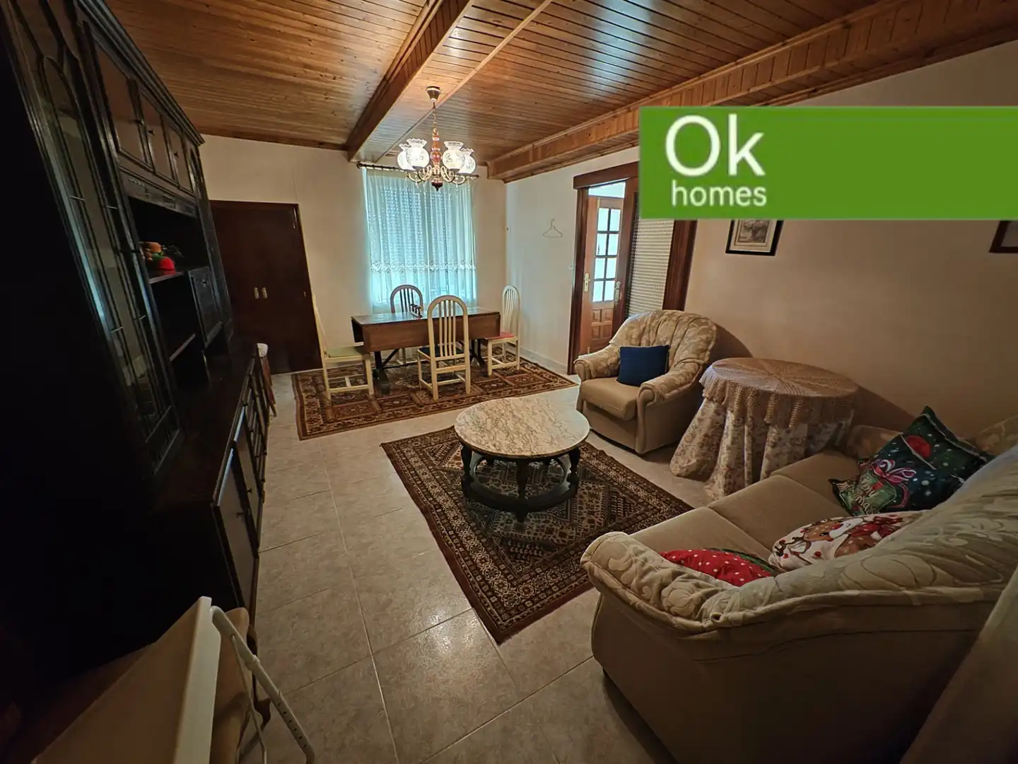 Sala de estar de Casa adosada en venta en Vilasantar con Calefacción, Jardín privado y Parquet