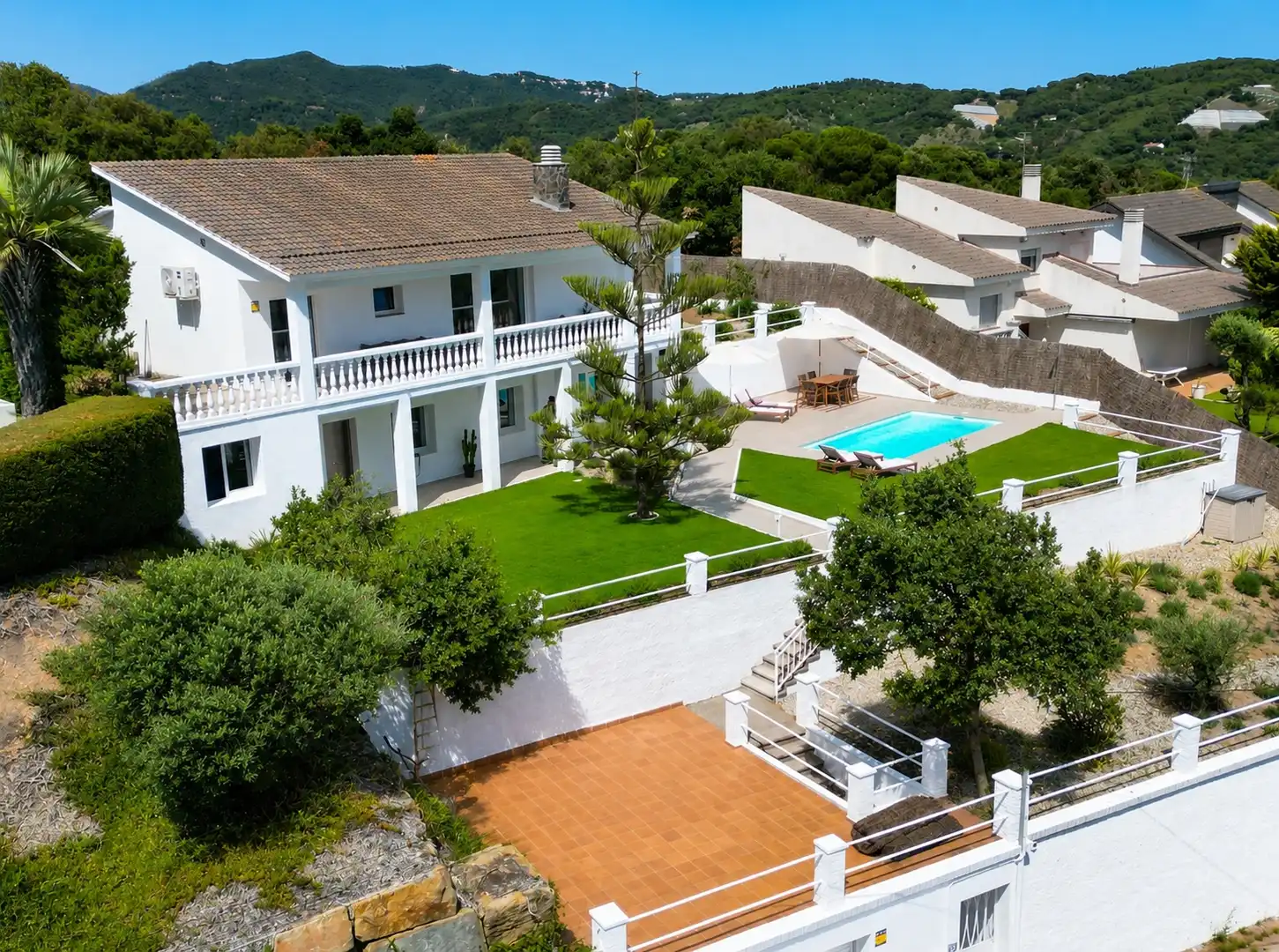 Vista exterior de Casa o xalet en venda en Sant Cebrià de Vallalta amb Aire condicionat, Calefacció i Jardí privat