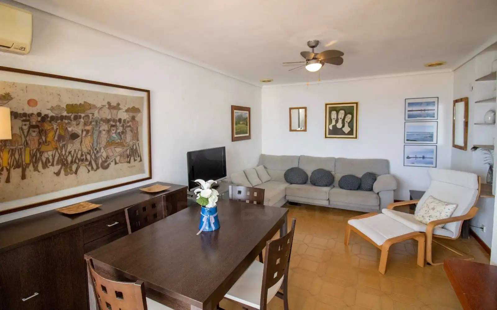 Living room of Flat for sale in Alcalà de Xivert  with Air Conditioner and Terrace