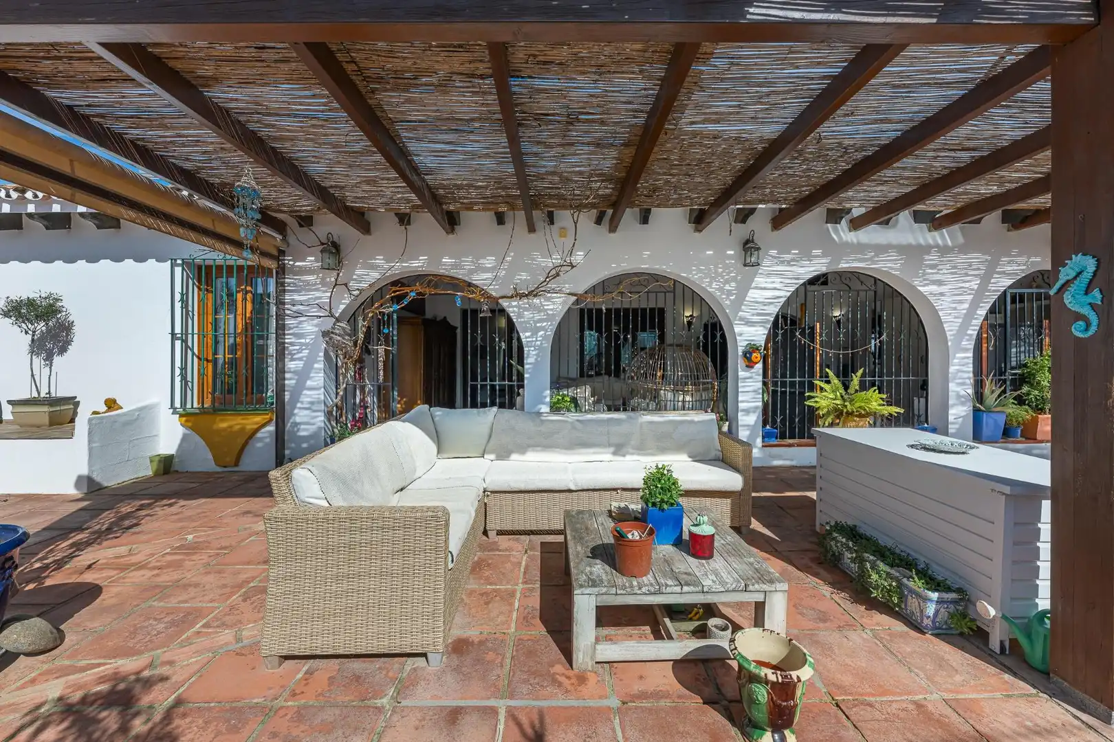 Terrassa de Casa o xalet en venda en Mijas amb Aire condicionat, Calefacció i Jardí privat