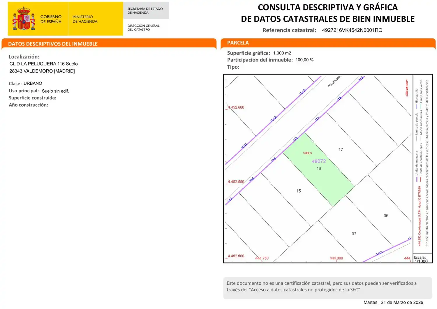 Terreny industrial en venda en Valdemoro