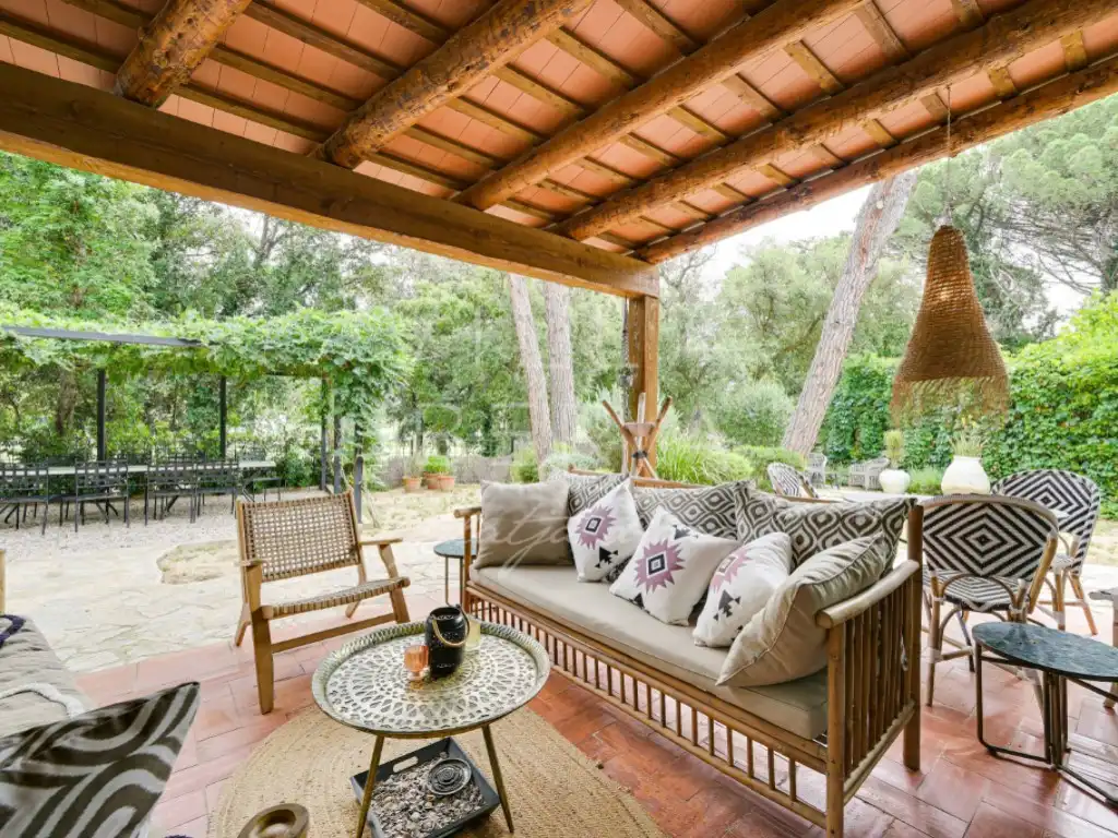 Terrasse von Haus oder Chalet zum Verkauf in Santa Cristina d'Aro mit Klimaanlage, Heizung und Privatgarten