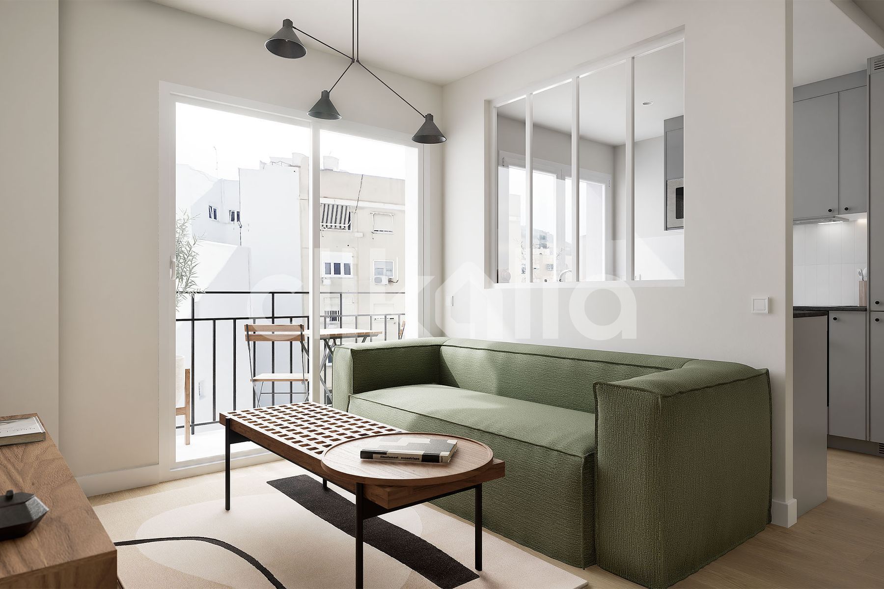 Living room of Flat for sale in Málaga Capital  with Air Conditioner, Terrace and Balcony