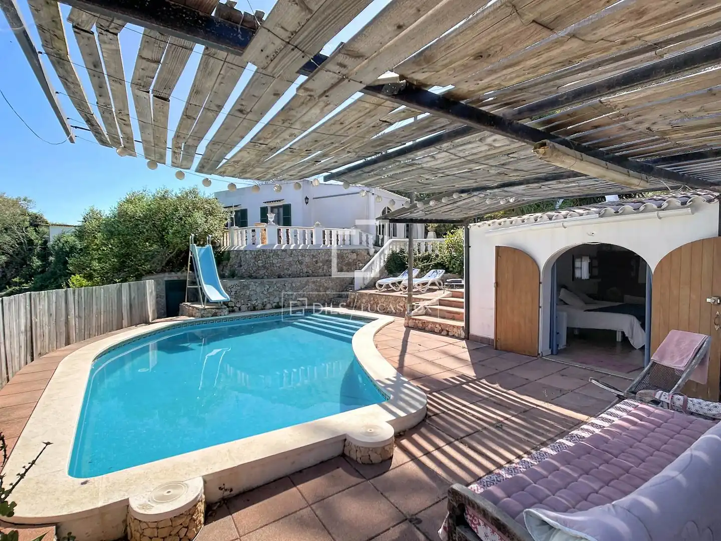 Piscina de Finca rústica en venda en Ciutadella de Menorca amb Aire condicionat, Jardí privat i Terrassa