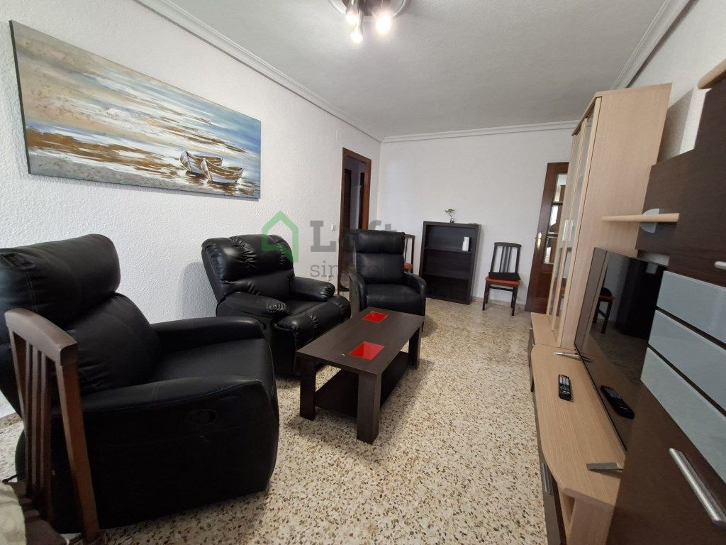 Sala d'estar de Pis de lloguer en Badajoz Capital amb Aire condicionat i Moblat