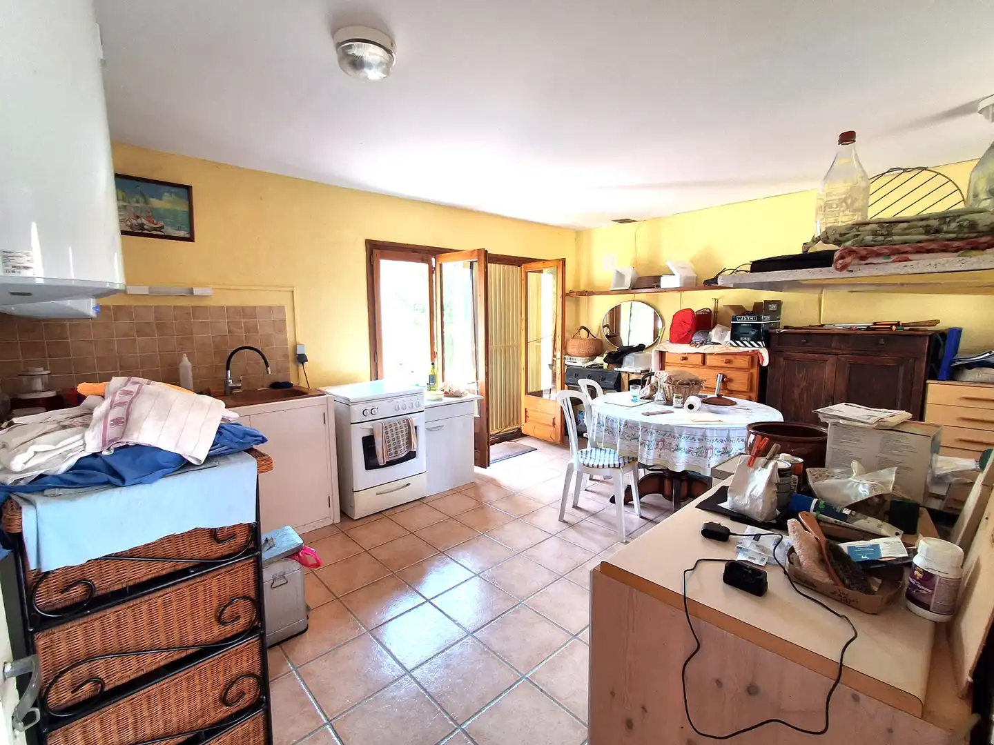 Cuina de Casa o xalet en venda en Mont-roig del Camp amb Aire condicionat, Jardí privat i Terrassa