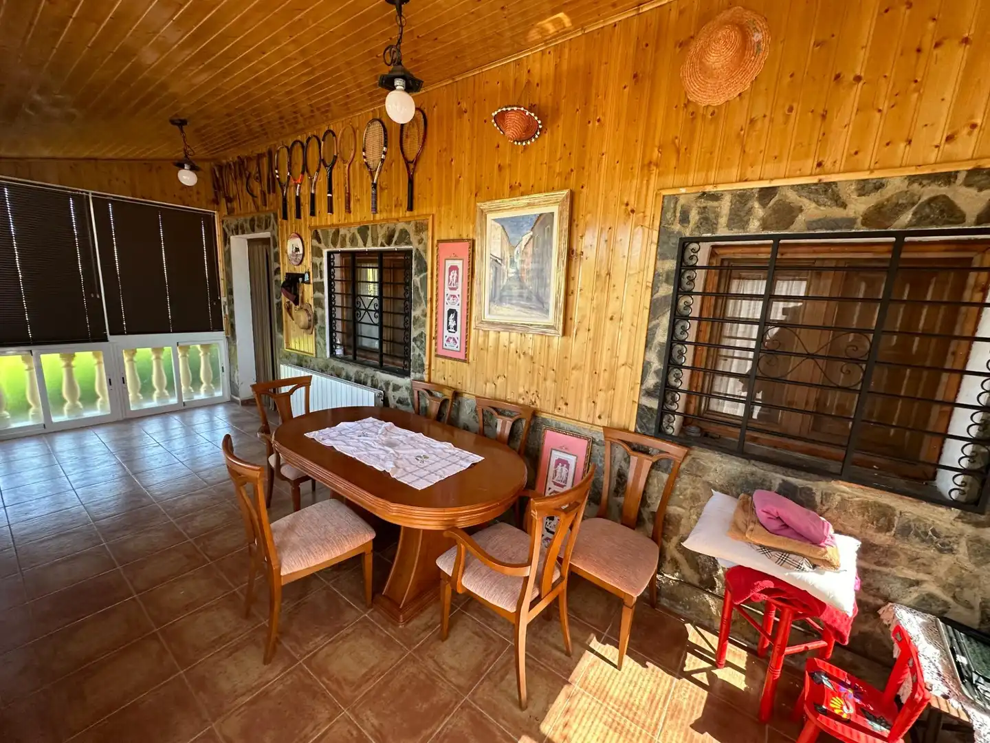 Dining room of Houses for sale in Villar de Olalla  with Air Conditioner, Heating and Private garden